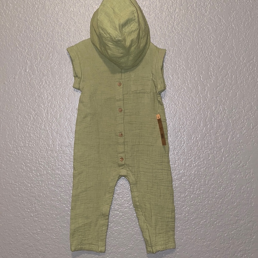 12 Months Olive Green Romper